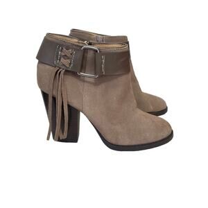 Kensie | Massey Tassled Heeled Buckle Strap Booties